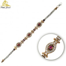 Gümüş Otantik Taşlı Biezik /Bileklik